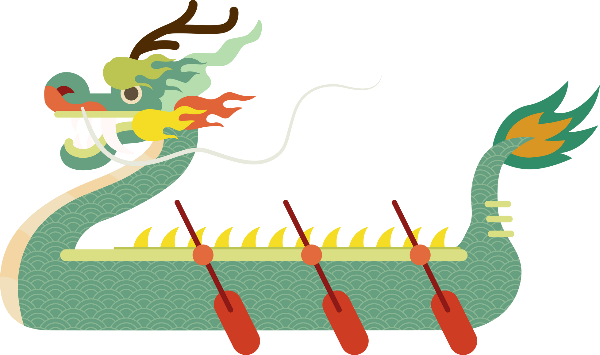 Dragon Boat Festival Illustration - Dragon Boat